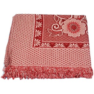 极速全棉线线毯床单老式全棉桌布A四季休闲针织毯加厚铺床双人毛