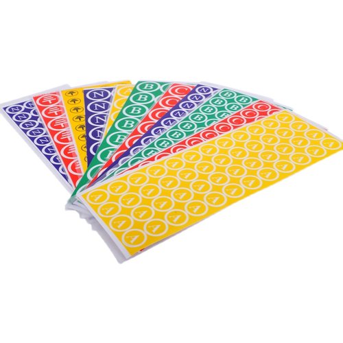 极速PVC不干胶ABC字母N接地贴纸 带背J胶三相相序零地线标签防水