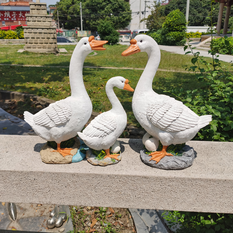极速仿真户外小花园鸭子鹅摆件公园别墅阳台幼儿园草坪Z造景装饰