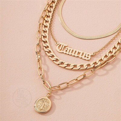 极速-Nbew personality letter pendant necklace retro hip-hop