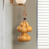 新品 饰福 天然葫芦门对门挂件真葫x芦串挂饰摆件家居客厅入户门装