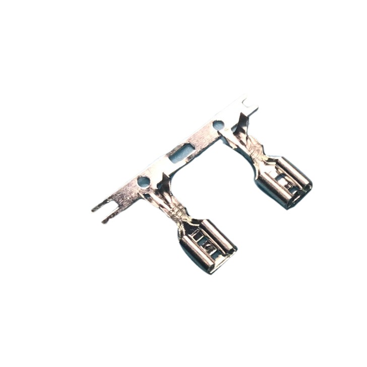 极速187插f簧4.8直插母插簧连带横带黄铜镀锡接线端子B脚环保4000