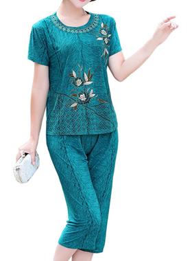 极速2021 Summerj Women Shorts Sets O Neck Elegant Floral Pri