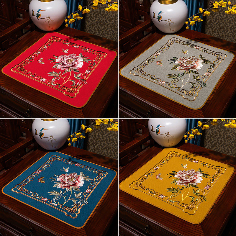 极速新中b式刺绣餐桌垫布艺家用防滑花瓶垫子烟灰缸垫茶几杯垫托,居家布艺,餐垫,淘宝优惠券,粉丝福利购,淘宝优惠卷