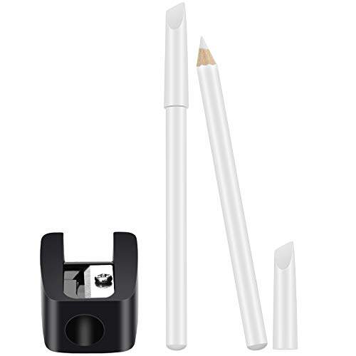 新品2 Pieces White Nail Pevncil and Pencil Sharpener Set  2