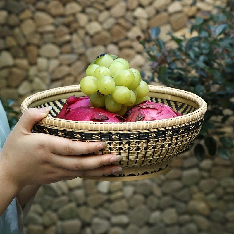 极速竹编簸箕农家纯手工编织x竹筛子圆形无孔大小有孔米筛果盘家,特色手工艺,竹编/竹雕,淘宝优惠券,粉丝福利购,淘宝优惠卷