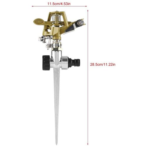 新品4Pcs Metal Pulsating vSprinkler 360 Degree Rotation Lawn