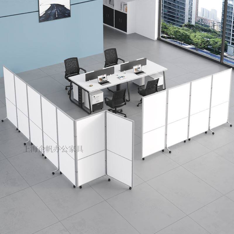 新品折叠移动屏风隔断工厂车间仓库活动隔断墙办公室X玻璃隔墙屏