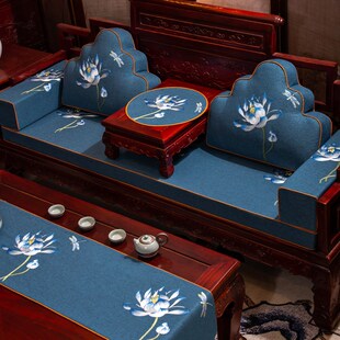 极速红木沙发坐垫中式家具座垫罗C汉床垫子五件套新中式实木沙发