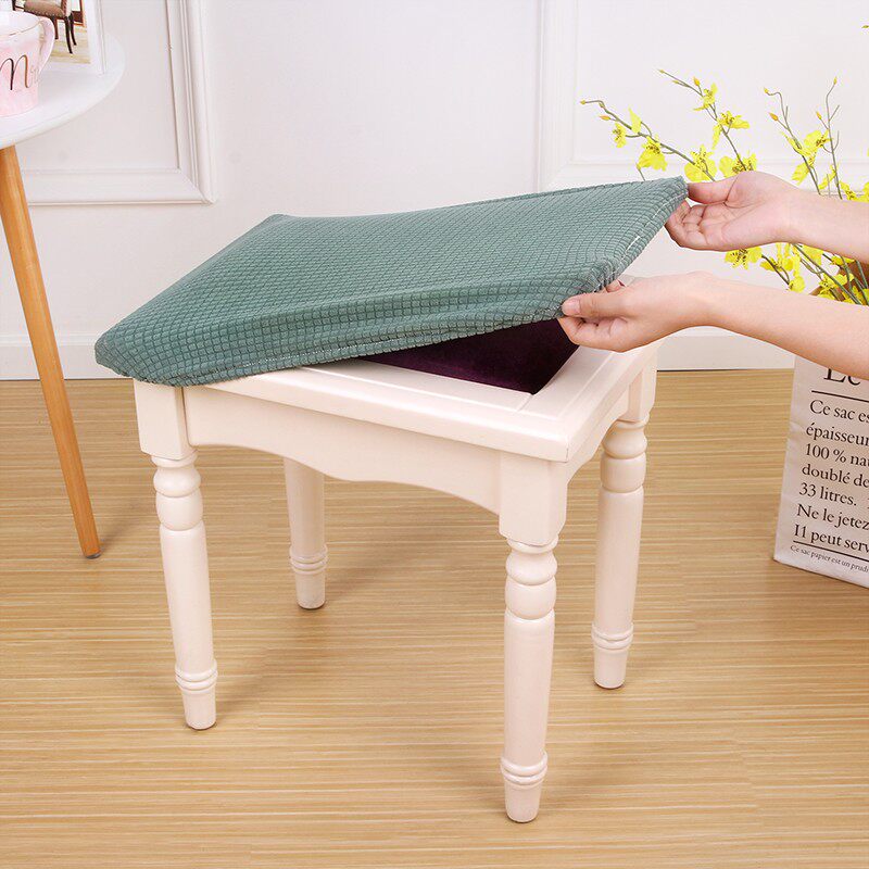 极速凳子套罩梳妆台凳罩北欧简z约方形吧台圆形凳子套钢琴凳子换