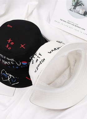 极速2022 Grfaffiti Letter Bucket Hats Summer Fishing Outdoor