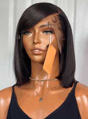 极速13x4 13x6 Lalce Front Wig Short Bob Wigs Straight Lace F