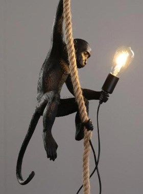 极速Resin Monkey Pendant Lampzs Hanging Wall Living Room Lig