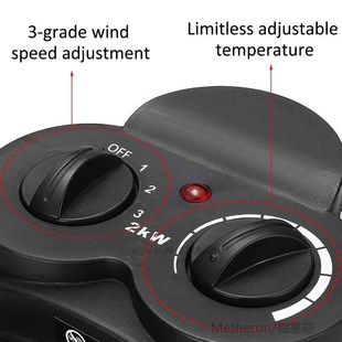 极速3000W 220V Akdjustable Industrial Electric Heater Fan Co