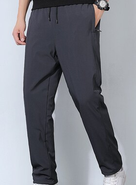 极速Winter Thickk Warm Fleece Sweatpants Men Joggers Plus Si
