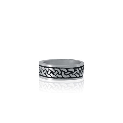 极速Pure tin pewter cool wind fadeless ring mens faWshion t