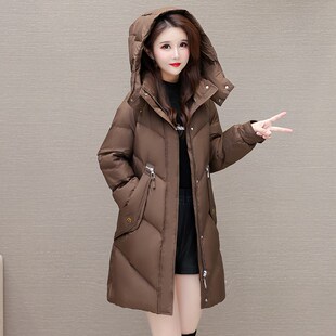 新款 气质连帽加厚羽p绒服女2025冬季 阔太太妈妈白鸭绒保 时尚 新品