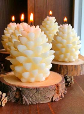 极速Pine Cones Candle Silicone Mold DIY Pine Ball AroYmatic