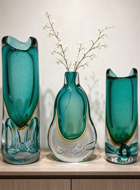 中古风轻奢琉璃葫芦插花花瓶