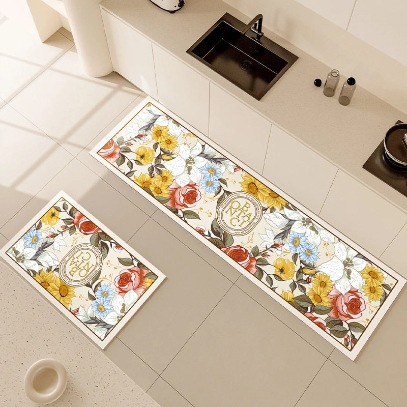 软硅藻泥厨房地垫吸油免清洗家用耐脏吸水耐磨软垫子可擦洗长条垫