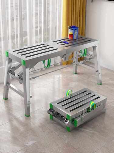 马凳折叠升降加厚伸缩特厚多功能便携平台梯装修刮腻子室内脚手架