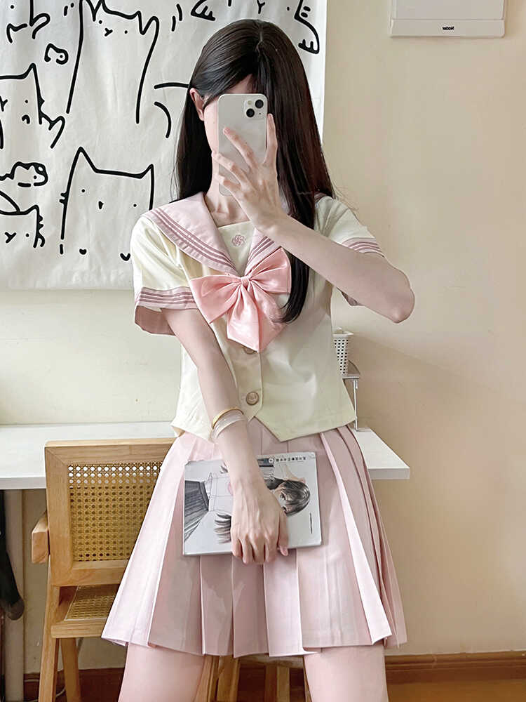 套装收腰显瘦水手服学院风