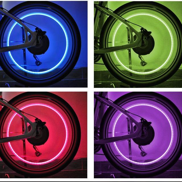 自行车风火轮 气门灯 气嘴灯山地车死飞车七彩风火轮灯感光感震灯