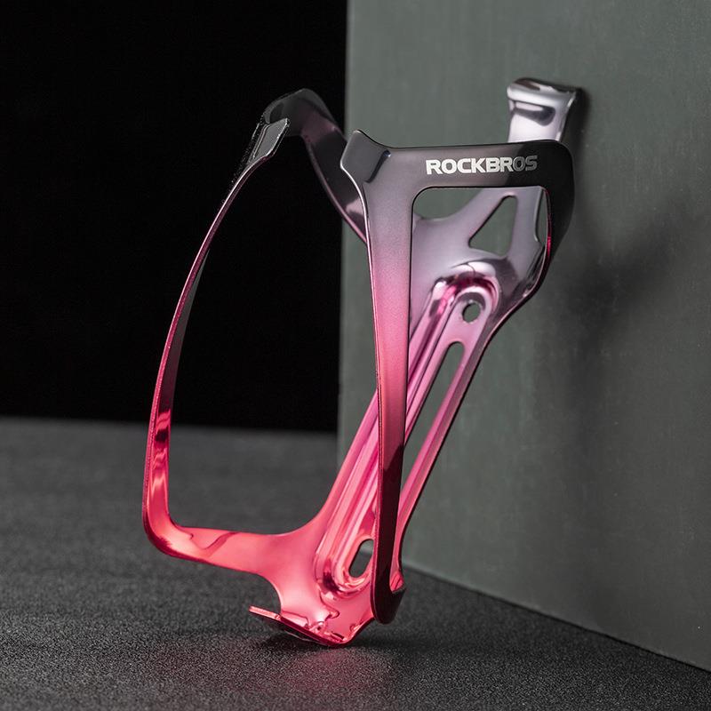 洛克兄弟自行车水壶架铝合金骑行水杯架渐变炫彩公路车山地车瓶架