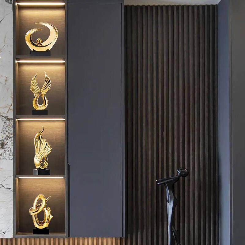 正想八方来财现代简约客厅摆件工艺品办公室前台大气桌面摆件创意