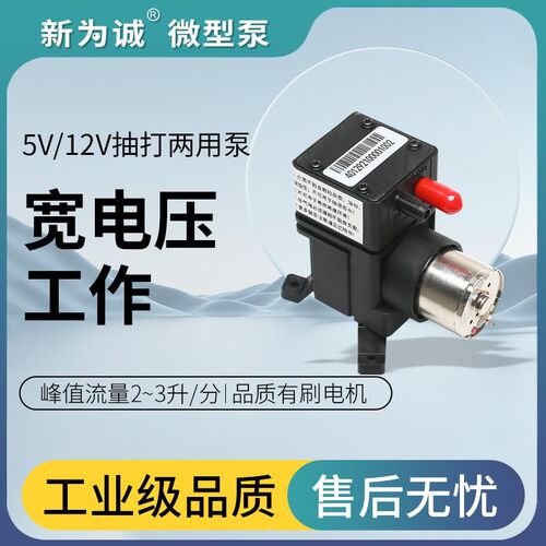 12V野外采样气泵 5V微型打气泵 新为诚厂家直销电动隔膜泵F22N