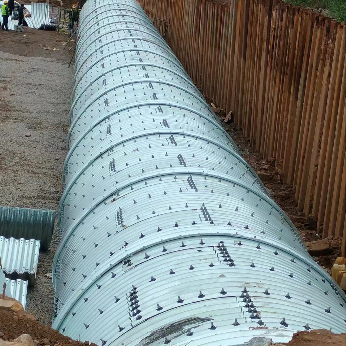 镀锌波纹钢板 3米钢波纹涵管 圆形马蹄形金属波纹管涵桥梁涵洞