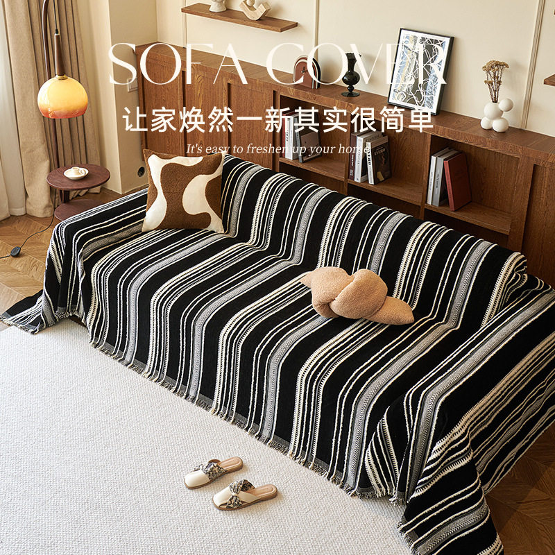 四季通用防滑耐脏雪尼尔沙发巾高级感防猫抓全包沙发盖布轻奢盖毯