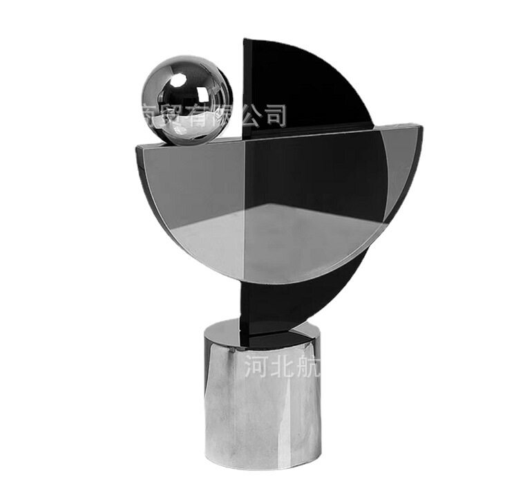 现代简约创意水晶工艺品摆件样板房售楼处桌面玄关电视柜饰品批发