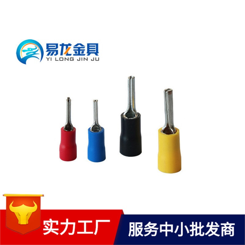 针型预绝缘端头PTV2-10冷压绝缘接线端子IT线耳压着铜鼻子头