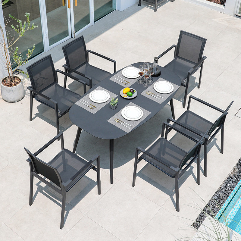 户外休闲桌椅组合别墅庭院露台餐桌椅室外花园咖啡厅餐吧外摆桌椅