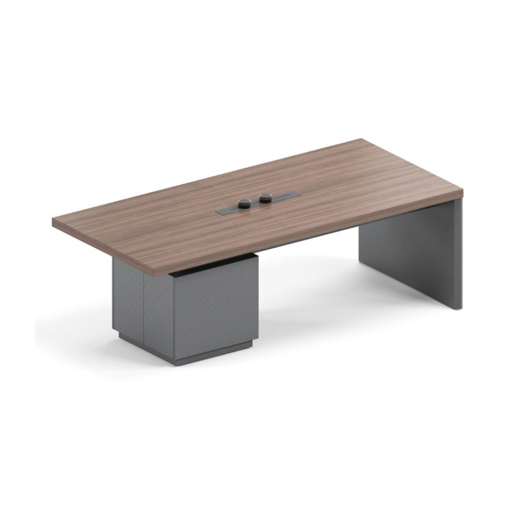 简约现代带柜会议桌培训桌洽谈桌会议室长条桌组合时尚茶桌椅