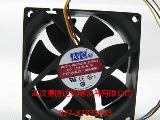 DS08025R12UP026 AVC四线温控机箱散热风扇 12V 0.7A 8025