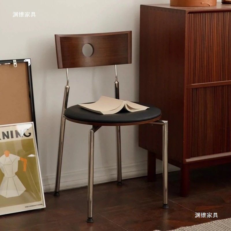 法式复古贝格设计师实木餐椅