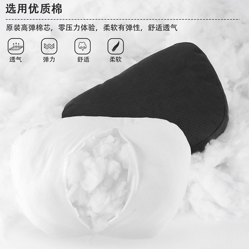 奔驰适用翻毛皮汽车头枕定制