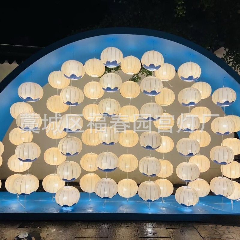 户外防水中国风国潮古风网红打卡景区街道公园花灯孔明灯圆款灯笼