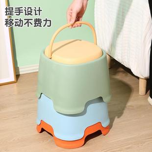 北欧板凳家用塑料茶几凳子可手提儿童餐椅加厚厕所踩脚凳小孩矮凳