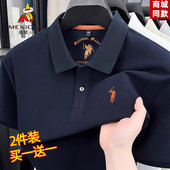 POLO衫 稻草人短袖 上衣翻领夏季 中年休闲商务半袖 t恤男士 2025夏装
