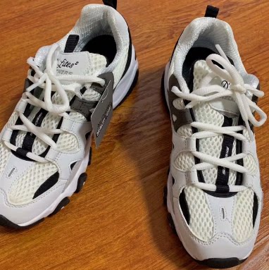 复古低帮老爹鞋女款黑白灰 Skechers斯凯奇D'LITES2.0运动