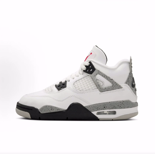 JordanAir Jordan 4 RetroOG舒适GS中帮儿童篮球鞋白黑色男女同款