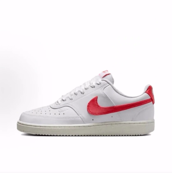 Nike Court Vision LO NN 时尚百搭薄底耐磨低帮板鞋女款白红色图片