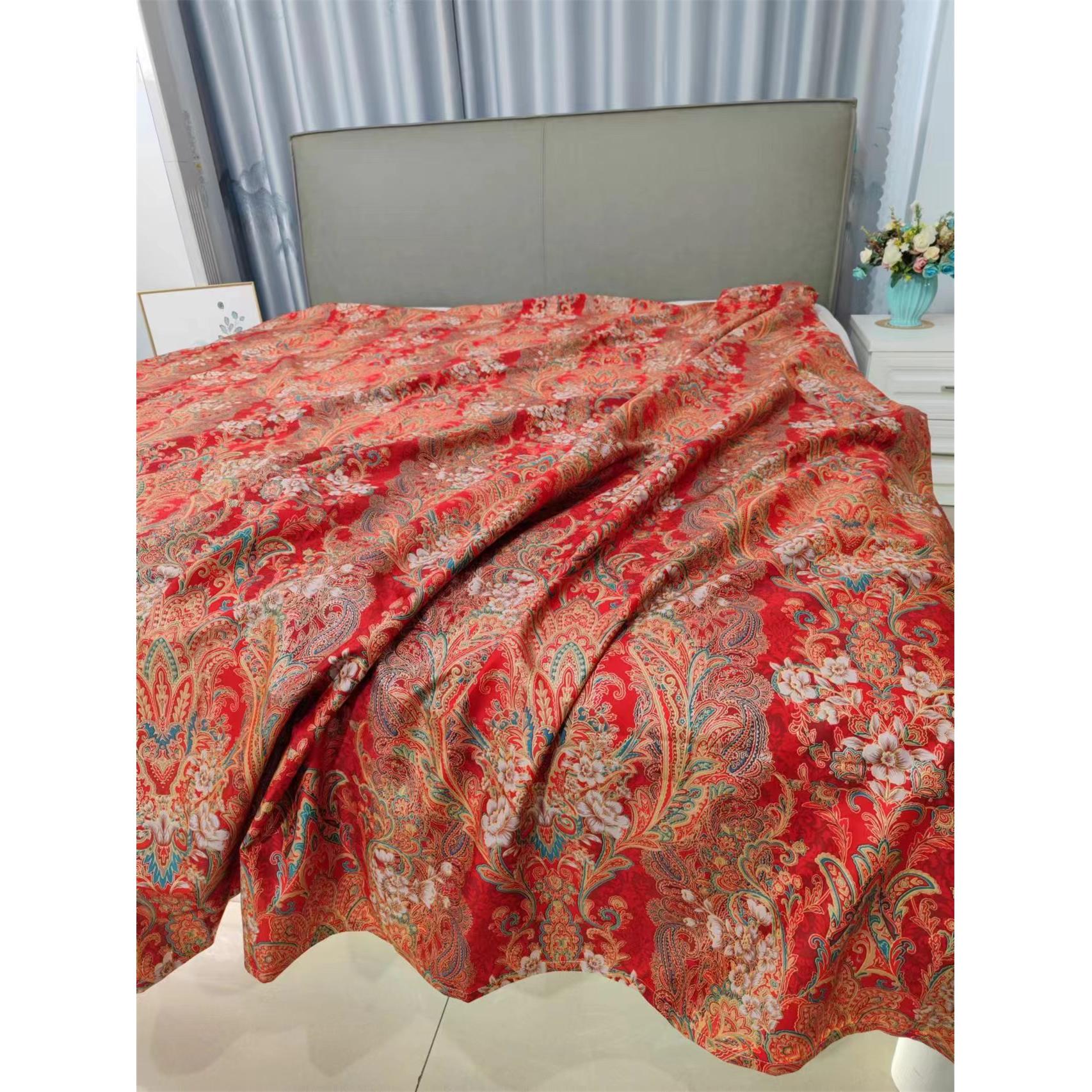 纯棉60支100支贡缎床单长绒棉匹马棉双人床单被套丝滑柔软