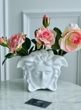 Home花瓶家居插花饰品人头收纳摆件干花软装送礼花瓶