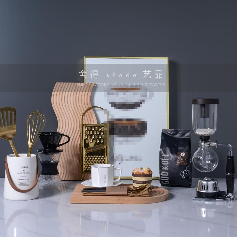 北欧现代样板间厨房橱柜陶瓷展厅台面软装饰品陈列道具摆件组合59