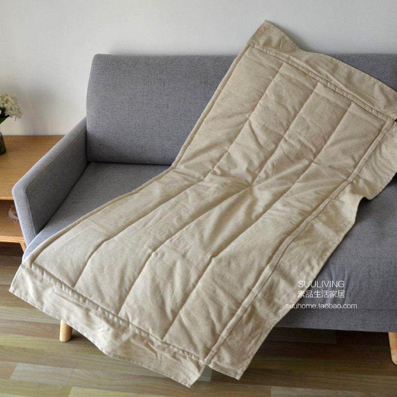 简约麻本色棉麻亚麻粗麻布帆布夹棉防尘沙发垫座垫沙发巾棉垫布艺