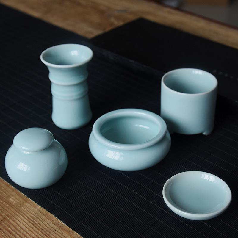 青瓷 香道用具用品香篆打拓5件套陶瓷传统香道入门套装 香熏炉